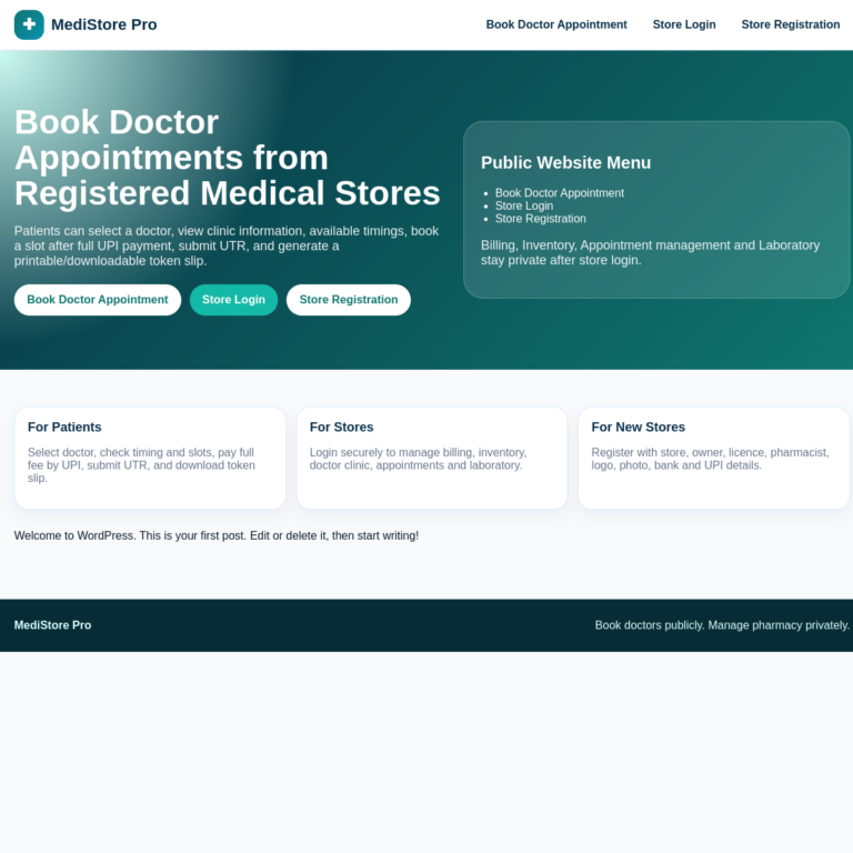 Rxmedico website preview