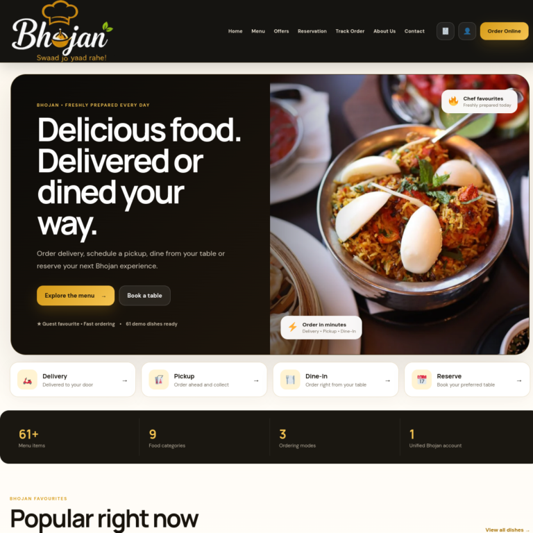 Restaurant project preview